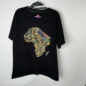 African Lion Melaninful King of Africa Colorful Artwork T-Shirt‎